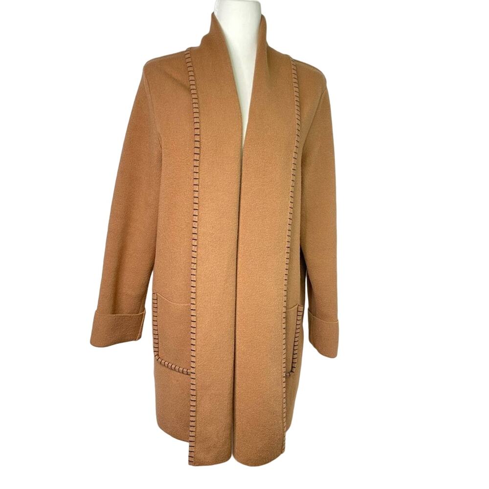 Magaschoni Brown Long Cardigan Viscose XL Cozy